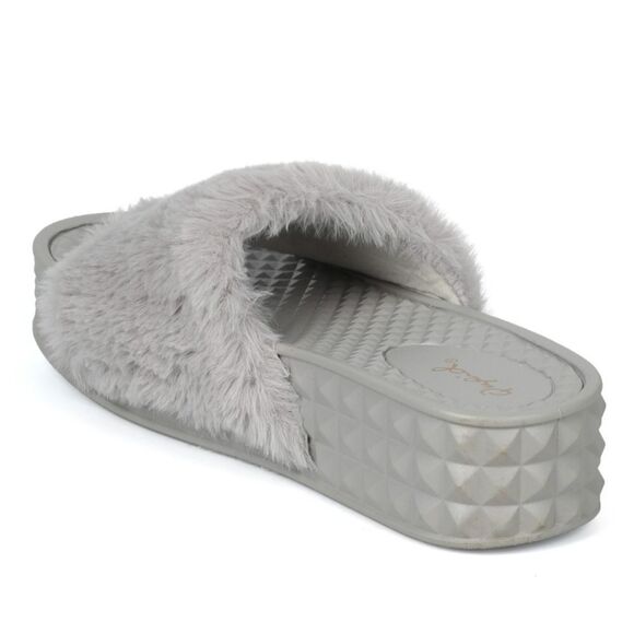 New Qupid fuzzy platform  sandals - Picture 4 of 7